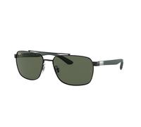 Ray - Ban Homme Ray - Ban RB3701 002/71 Lunettes de soleil Acier Noir Vert Carré Normale