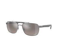 Ray - Ban Homme Ray - Ban RB3701 004/5J Lunettes de soleil Acier Gris Gris Carré Polarisé