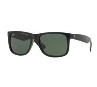 Ray - Ban Homme RB4165 JUSTIN 601/71 Lunettes de soleil Injecté Noir Vert Carré Normale