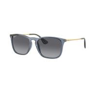 Ray - Ban Homme Ray - Ban RB4187 CHRIS 6592T3 Lunettes de soleil Injecté Bleu Gris Carré Polarisé