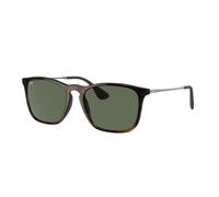 Ray - Ban Homme Ray - Ban RB4187 CHRIS 710/71 Lunettes de soleil Injecté Tortue Vert Carré Normale
