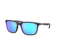 Ray - Ban Homme Ray - Ban RB4385 601SA1 Lunettes de soleil Jeter un coup d'œil Noir Vert Carré Polarisé