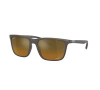 Ray - Ban Homme Ray - Ban RB4385 6124A3 Lunettes de soleil Jeter un coup d'œil Marron Marron Carré Polarisé