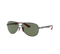 Ray - Ban Homme Ray - Ban RB8313M SCUDERIA FERRARI COLLECTION F00171 Lunettes de soleil Acier Gris Vert Pilote Normale
