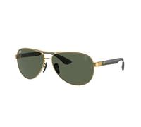 Ray - Ban Homme Ray - Ban RB8331M F00871 Lunettes de soleil Métal Or Vert Pilote Normale