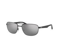Ray - Ban Homme RB3528 006/82 Lunettes de soleil Métal Noir Argent Carré Polarisé