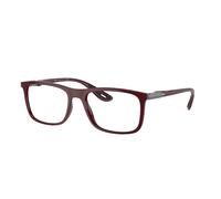 Ray - Ban Homme RX7222M F681 Montures optiques Nylon Rouge Transparent Carré Normale