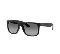 Ray-Ban Homme Sunglass Justin Classic - Couleur du Monture: Caoutchouc noir, Couleur de Lentille: Gris Polarisé