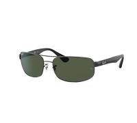Ray-Ban Homme Sunglass RB3445 - Couleur du Monture: Noir, Couleur de Lentille: Vert G-15 polarisé