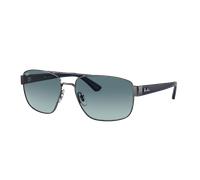 Ray-Ban Homme Sunglass RB3663 - Couleur du Monture: Gunmetal, Couleur de Lentille: Gris dégradé bleu