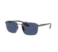 Ray-Ban Homme Sunglass RB3715M Scuderia Ferrari Collection - Couleur du Monture: Gunmetal, Couleur de Lentille: Bleu foncé