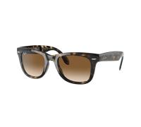 Ray-Ban Homme Sunglass RB4105 Wayfarer Folding Classic - Couleur du Monture: Havana Clair, Couleur de Lentille: Dégradé marron clair