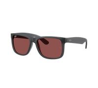 Ray-Ban Homme Sunglass RB4165 Justin Classic - Couleur du Monture: Gris Opaline, Couleur de Lentille: Violet foncé