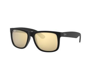 Ray-Ban Homme Sunglass RB4165 Justin Color Mix - Couleur du Monture: Caoutchouc noir, Couleur de Lentille: Or effet miroir