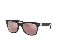 Ray-Ban Homme Sunglass RB4195M Scuderia Ferrari Collection Polarized+ Lenses - Couleur du Monture: Noir, Couleur de Lentille: Purple Mirror Silver Pol