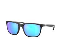 Ray - Ban Homme RB4385 601SA1 Lunettes de soleil Jeter un coup d'œil Noir Vert Carré Polarisé