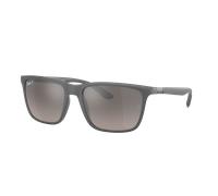 Ray-Ban Homme Sunglass RB4385 Polarized+ Lenses - Couleur du Monture: Gris, Couleur de Lentille: Polarisé+ Gris