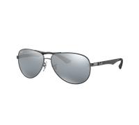 Ray-Ban Homme Sunglass RB8313 Carbon Fibre - Couleur du Monture: Gunmetal, Couleur de Lentille: Argent