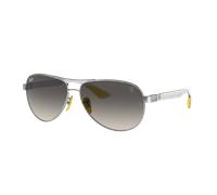 Ray-Ban Homme Sunglass RB8331M Scuderia Ferrari Collection - Couleur du Monture: Argent, Couleur de Lentille: Gris