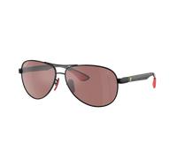 Ray-Ban Homme Sunglass RB8331M Scuderia Ferrari Collection Polarized+ Lenses - Couleur du Monture: Noir, Couleur de Lentille: Purple & Silver Polarize
