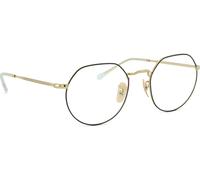 Ray - Ban Unisex Ray - Ban RX6465 JACK 2890 Montures optiques Métal Or Transparent Géométrique Normale