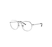 Ray-Ban Jack Optics Monture Argent Brillant Verres Transparents Polarisé 51-20