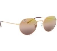 Ray - Ban Unisex Ray - Ban RB3565 JACK 9202G9 Lunettes de soleil Métal Or Or Géométrique Polarisé Miroir