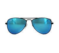 Ray - Ban Enfant RJ9506S JUNIOR AVIATOR 201/55 Lunettes de soleil Métal Noir Bleu Pilote Normale Flash
