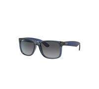 Ray-Ban Justin Classic Lunettes De Soleil Monture Transparent Bleu Verres Gris Polarisé 54-16