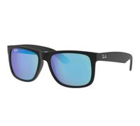 Ray-Ban Hommes Lunettes de soleil - JUSTIN - RB4165 - 622/55 - 55mm - Noires, Rectangulaire, miroité, mirrored