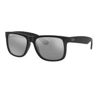Ray-Ban Hommes Lunettes de soleil - JUSTIN - RB4165 - 622/6G - 55mm - Noires, Rectangulaire, miroité, mirrored