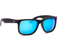 Ray - Ban Homme Ray - Ban RB4165 JUSTIN 622/55 Lunettes de soleil Injecté Noir Bleu Carré Miroir
