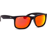 Ray-Ban Lunettes de soleil Justin Classic – mat caoutchouc noir miroir rouge – nylon – Noir