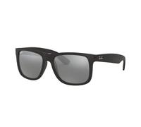 Ray-Ban Hommes Lunettes de soleil - JUSTIN - RB4165 - 622/6G - 55mm - Noires, Rectangulaire, miroité, mirrored
