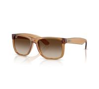 Ray-Ban Justin RB4165 Lunettes de soleil carrées classiques pour homme et | En gris opale, noir en caoutchouc et havane. Options polarisées disponibles. Dimensions : 51/55 mm.