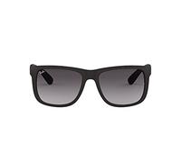 Ray-Ban Hommes Lunettes de soleil - JUSTIN - RB4165 - 601/8G - 55mm - Noires, Rectangulaire