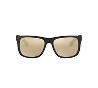 Ray-Ban - Justin Wayfarer Lunettes de Soleil - Noir (Rubber Black/Golden Glass) - 54 mm