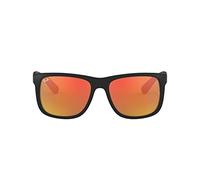 Ray - Ban Homme RB4165 JUSTIN 622/6Q Lunettes de soleil Injecté Noir Rouge Carré Normale