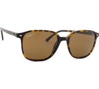 Ray - Ban Unisex Ray - Ban RB2193 LEONARD 902/57 Lunettes de soleil Acétate Tortue Marron Carré Polarisé