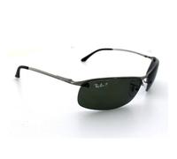 Ray-Ban – Lunettes de soleil RB3183 Homme – Métal gris carré, G-15 polarisées, 63 mm (004/9A)