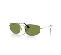 Ray - Ban Unisex Ray - Ban RB3845 EXPLORER 5 003/4E Lunettes de soleil Métal Argent Vert Géométrique Normale