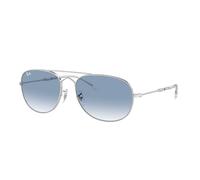 Ray-Ban Lunettes de soleil Aviator Bain Bridge Rb3735, Argent/bleu dégradé transparent, 57 mm