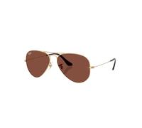 Ray - Ban Unisex Ray - Ban RB3025 AVIATOR 001/C5 Lunettes de soleil Métal Or Rouge Pilote Normale