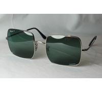 Ray - Ban Femme RB1971 9242G6 Lunettes de soleil Métal Argent Bleu Carré Polarisé Miroir