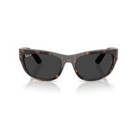 Ray-Ban Lunettes de soleil carrées Mega Balorama Rb2289, Havane/noir polarisé, 60 mm