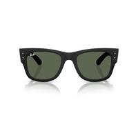 Ray-Ban Lunettes de soleil carrées Mega Wayfarer Liteforce Rb4840s, Noir sable/vert foncé, 52 mm
