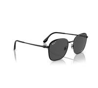 Ray-Ban Lunettes de soleil carrées Rb3720 pour femme, Noir/gris foncé, polarisé, 55 mm