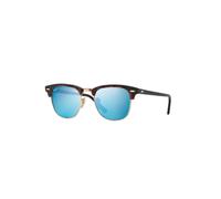 Ray - Ban Unisex Ray - Ban RB3016 CLUBMASTER 114517 Lunettes de soleil Acétate Tortue Bleu Carré Normale Flash