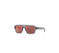 Ray - Ban Unisex RB4397 CORRIGAN 6684D0 Lunettes de soleil Acétate Gris Violet Géométrique Normale