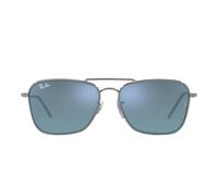 Ray-Ban - Lunettes de soleil inversées innovantes avec monture Caravan et verres bleus effet miroir - Homme - Accessoires - Gris - Taille: 58 MM